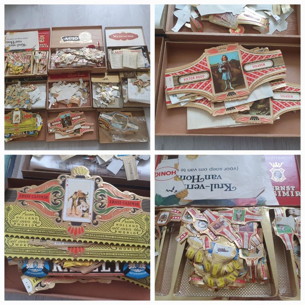 Te koop sigarenbandjes + mappen, Ophalen, Sigarenbandjes