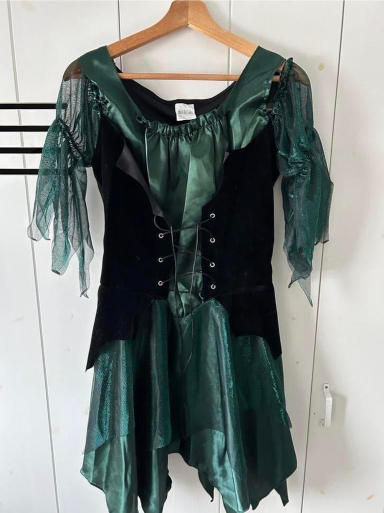Heksen jurkje met hoed - Carnaval/Halloween (Maat S/M), Kleding | Dames, Nieuw, Ophalen of Verzenden, Halloween, Kleding