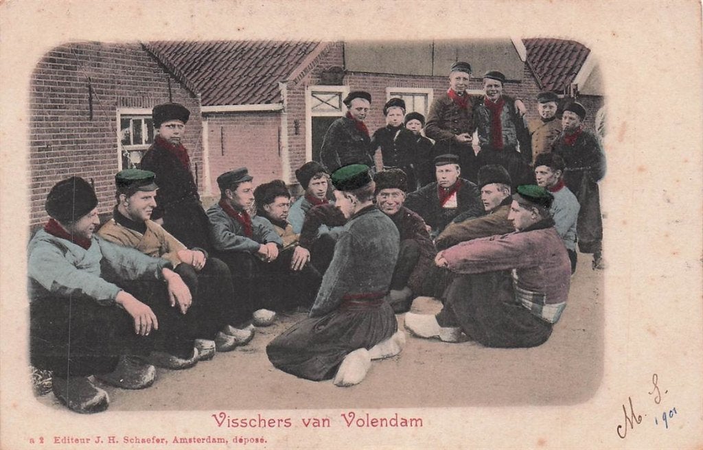 703-490-021 Visschers van Volendam, Verzamelen, Ophalen of Verzenden, Voor 1920, Noord-Holland
