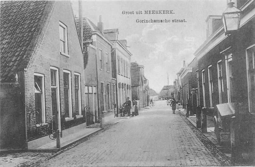 300-221-043 Meerkerk Gorinchemsche straat, Verzamelen, Ansichtkaarten | Nederland, Verzenden, Voor 1920