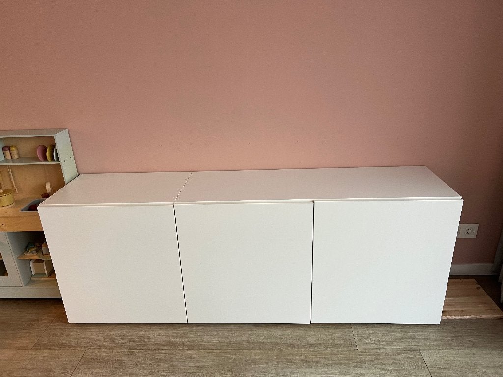 IKEA BESTÅ wandkastcombinatie wit (180x42x64 cm), Ophalen, 150 tot 200 cm, Minder dan 100 cm, 25 tot 50 cm