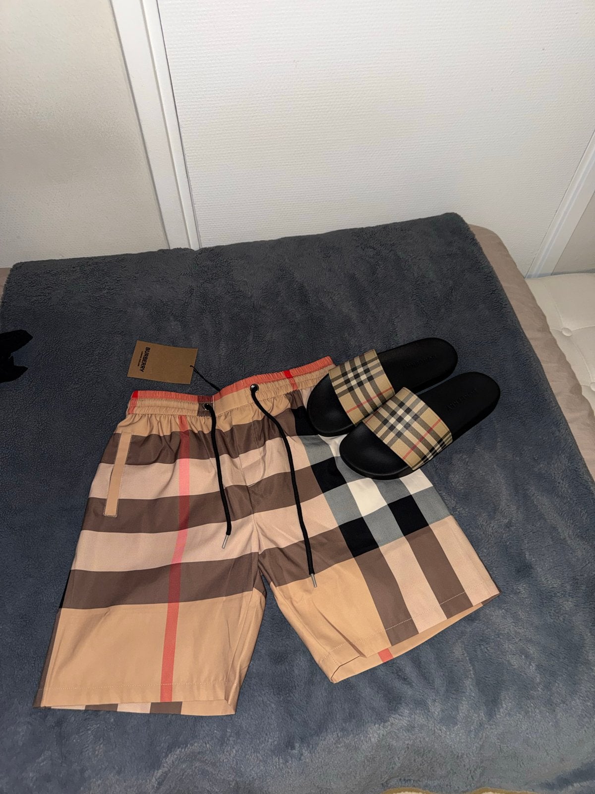 Prada Zwembroek & Slippers Set - Maat S/M & 43, Verzenden, Maat 48/50 (M), Overige kleuren, Zwemshort