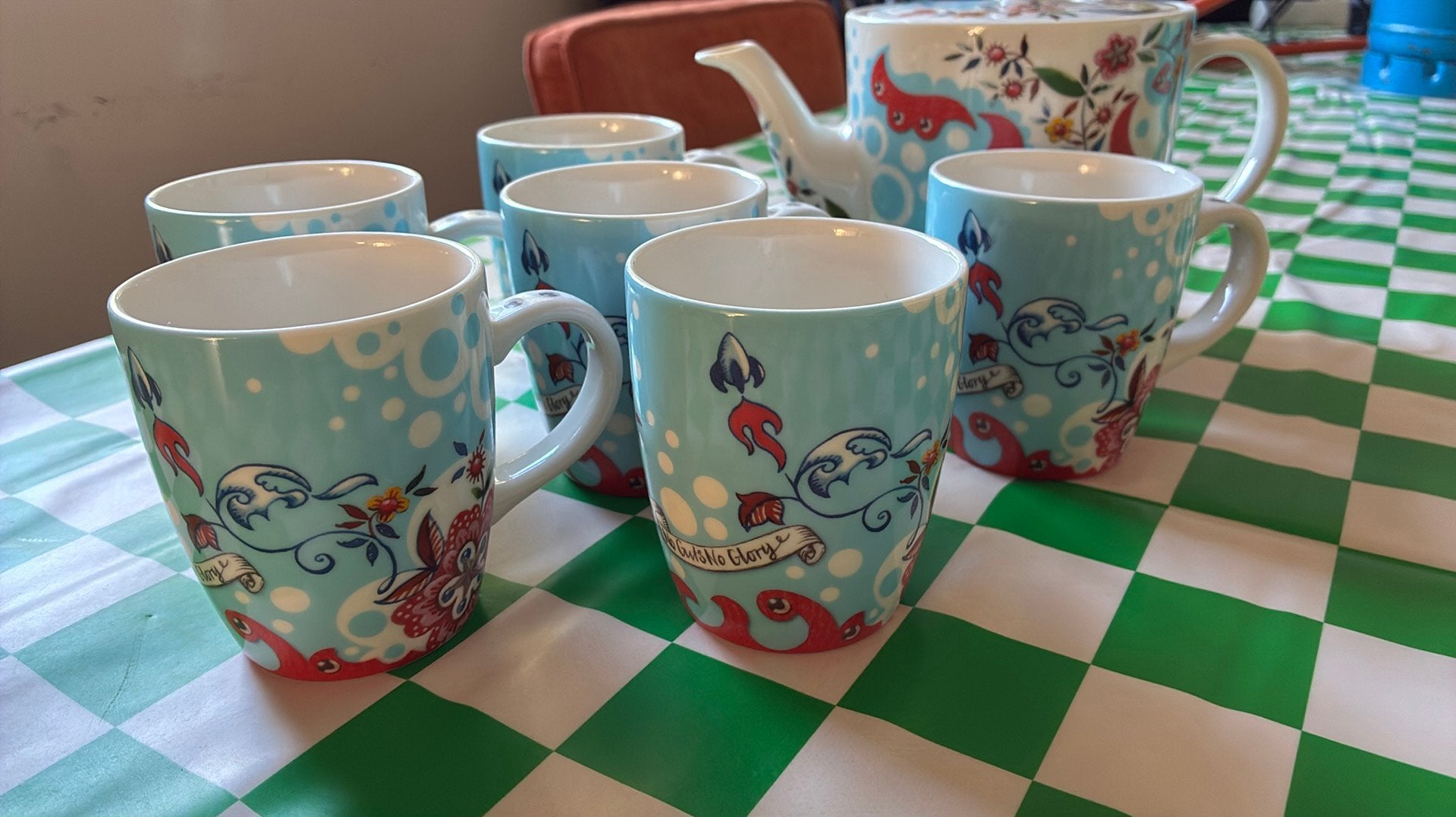 Pickwick servies ‘No guts no glory’, Ophalen, Zo goed als nieuw, Overige stijlen, Overige typen