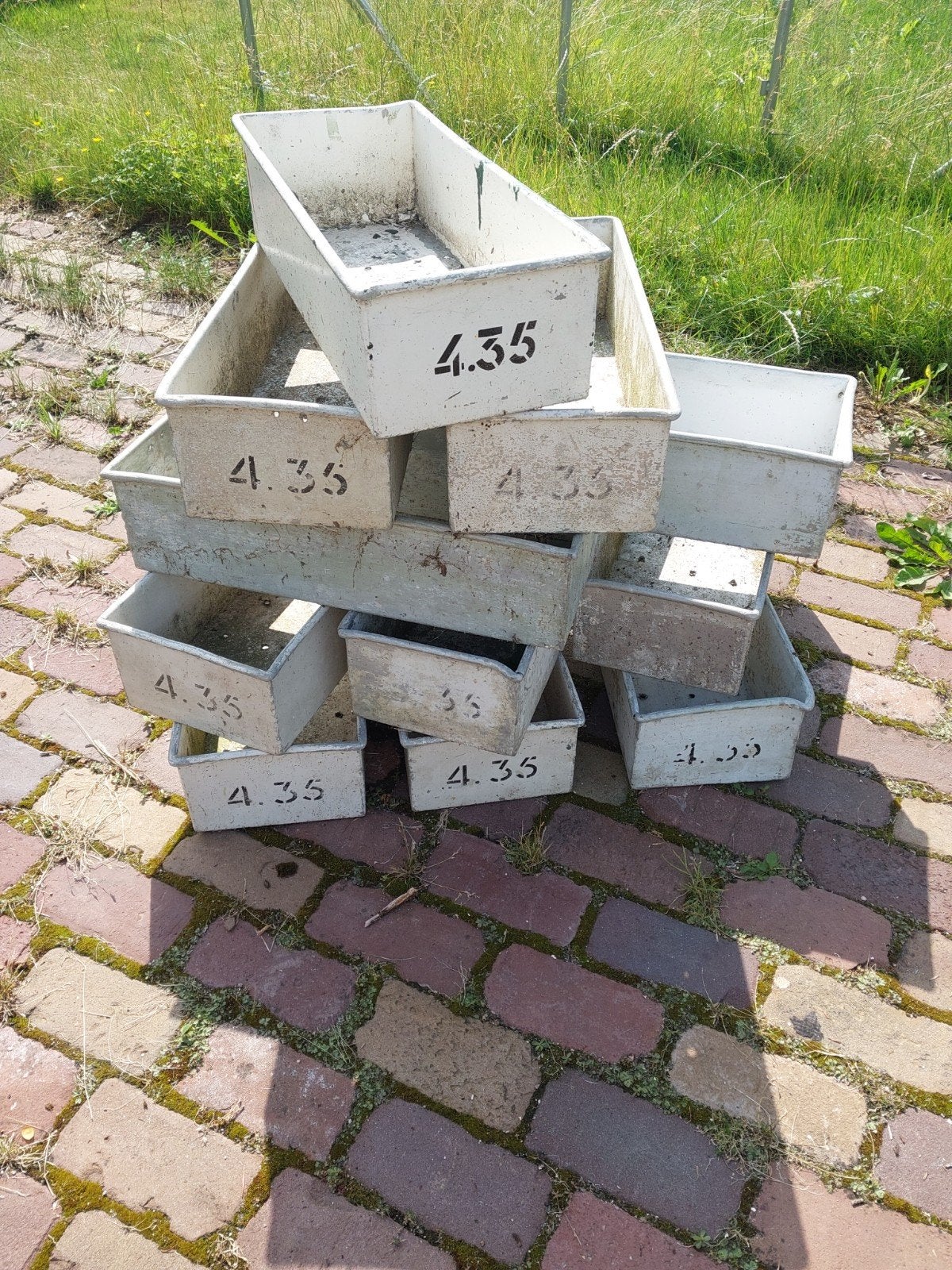 Kweekbakken van zink 11 stuks, Ophalen, Gebruikt, Minder dan 30 cm, Minder dan 60 cm