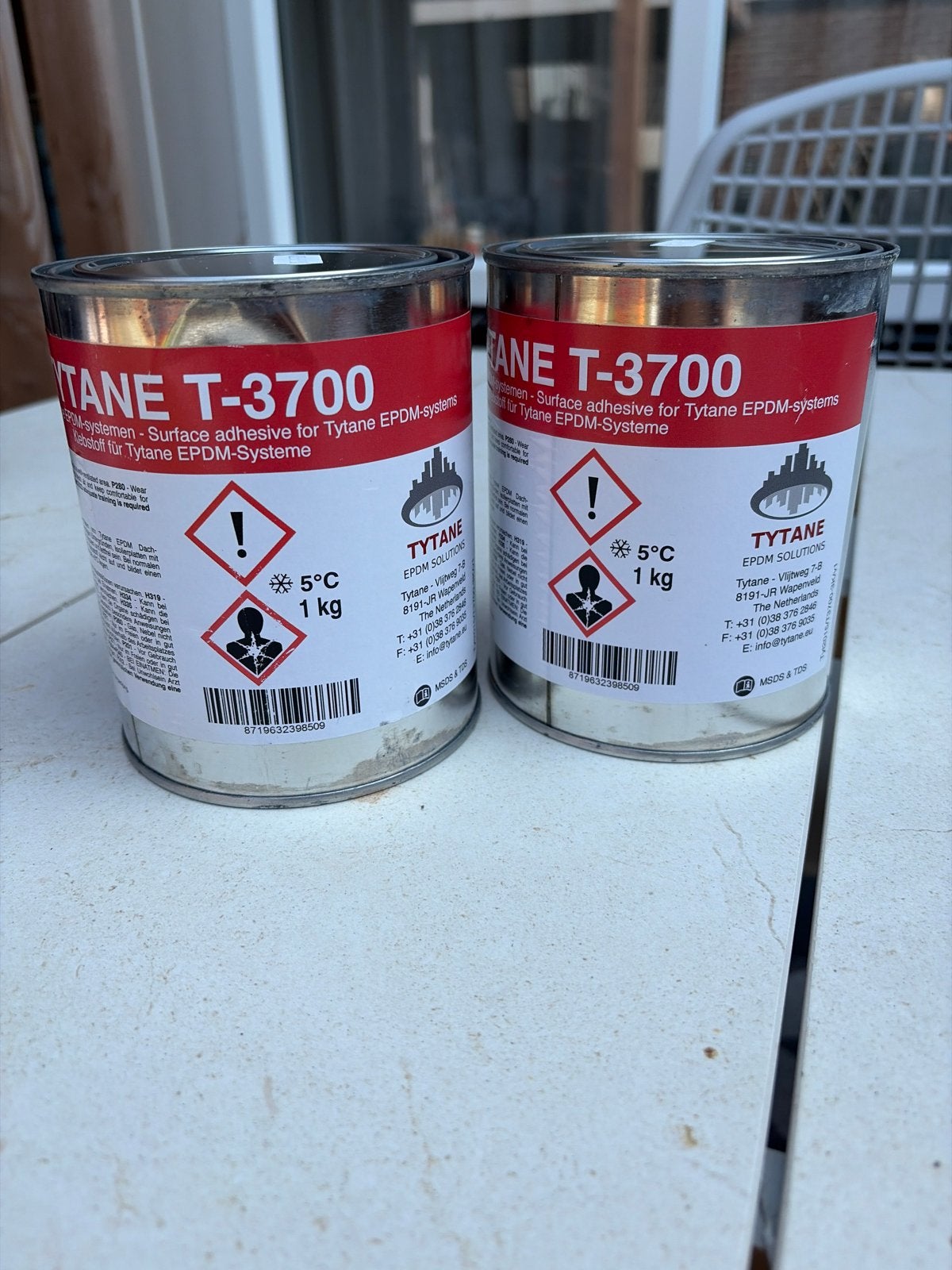 2 nieuwe blikken Tytane T-3700 EPDM hectlijm+ 2 Tytane kit, Ophalen of Verzenden, Nieuw