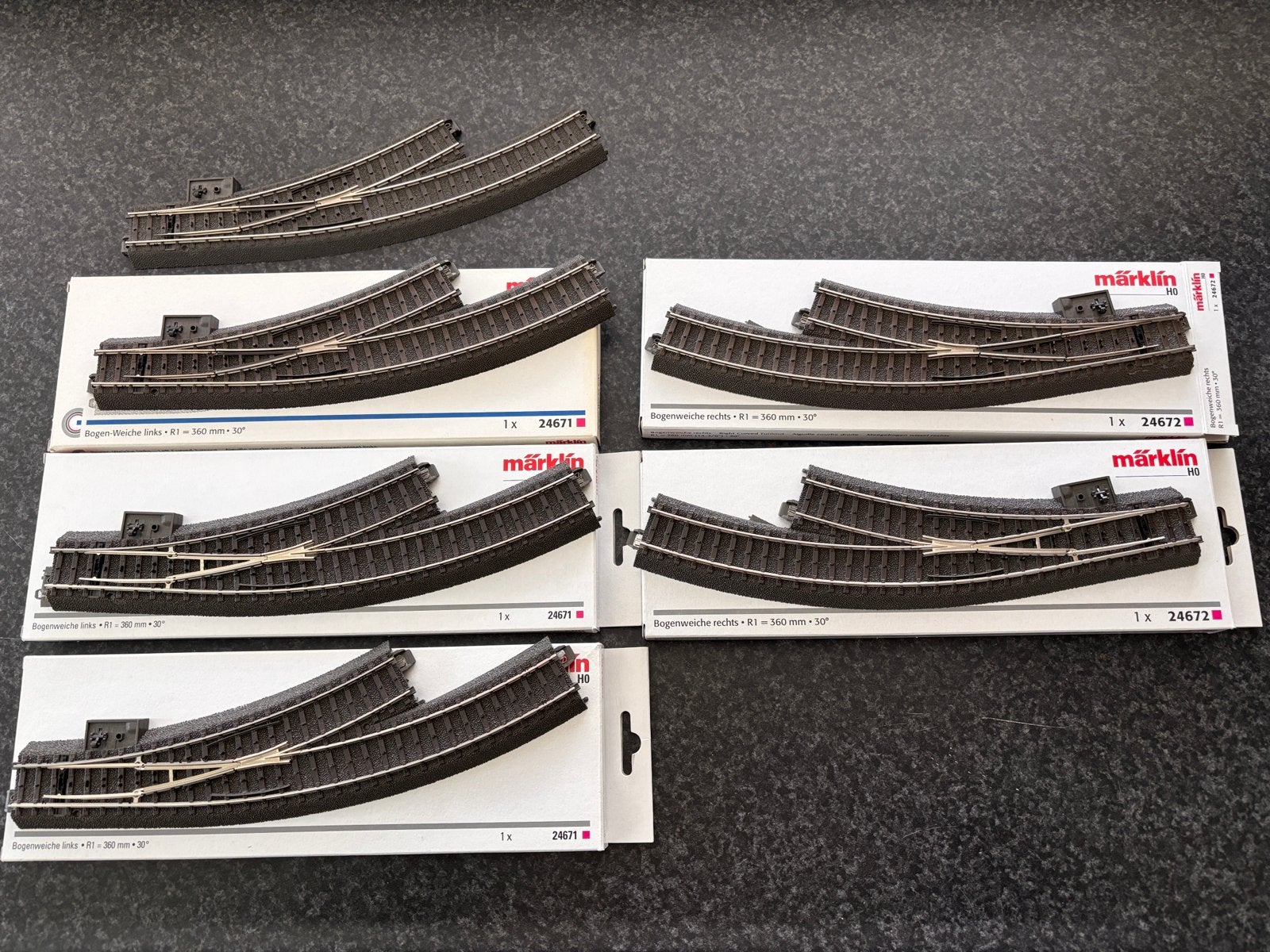 Marklin meegebogen wissels 24671 en 24672 per stuk €10, Wisselstroom, Gebruikt, Rails, Ophalen of Verzenden