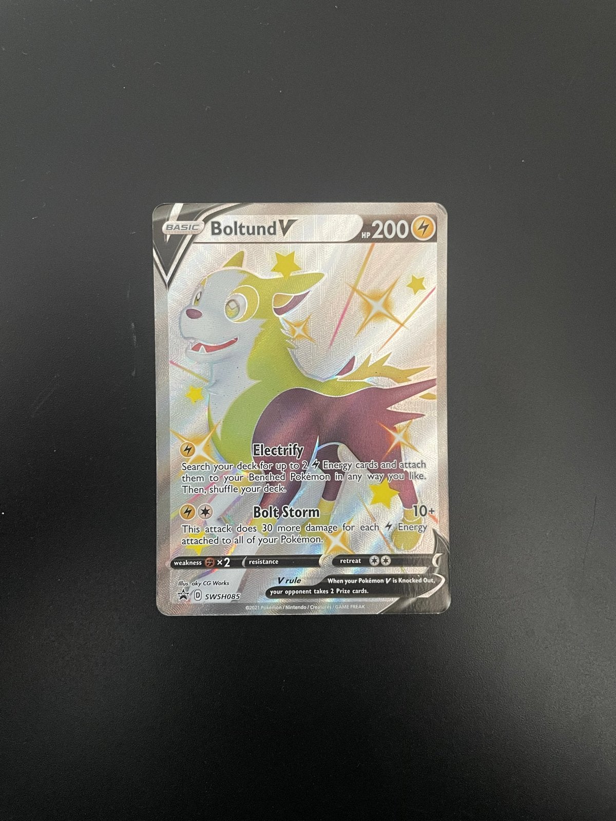 Boltund V Pokémon Kaart, Ophalen of Verzenden, Zo goed als nieuw, Losse kaart