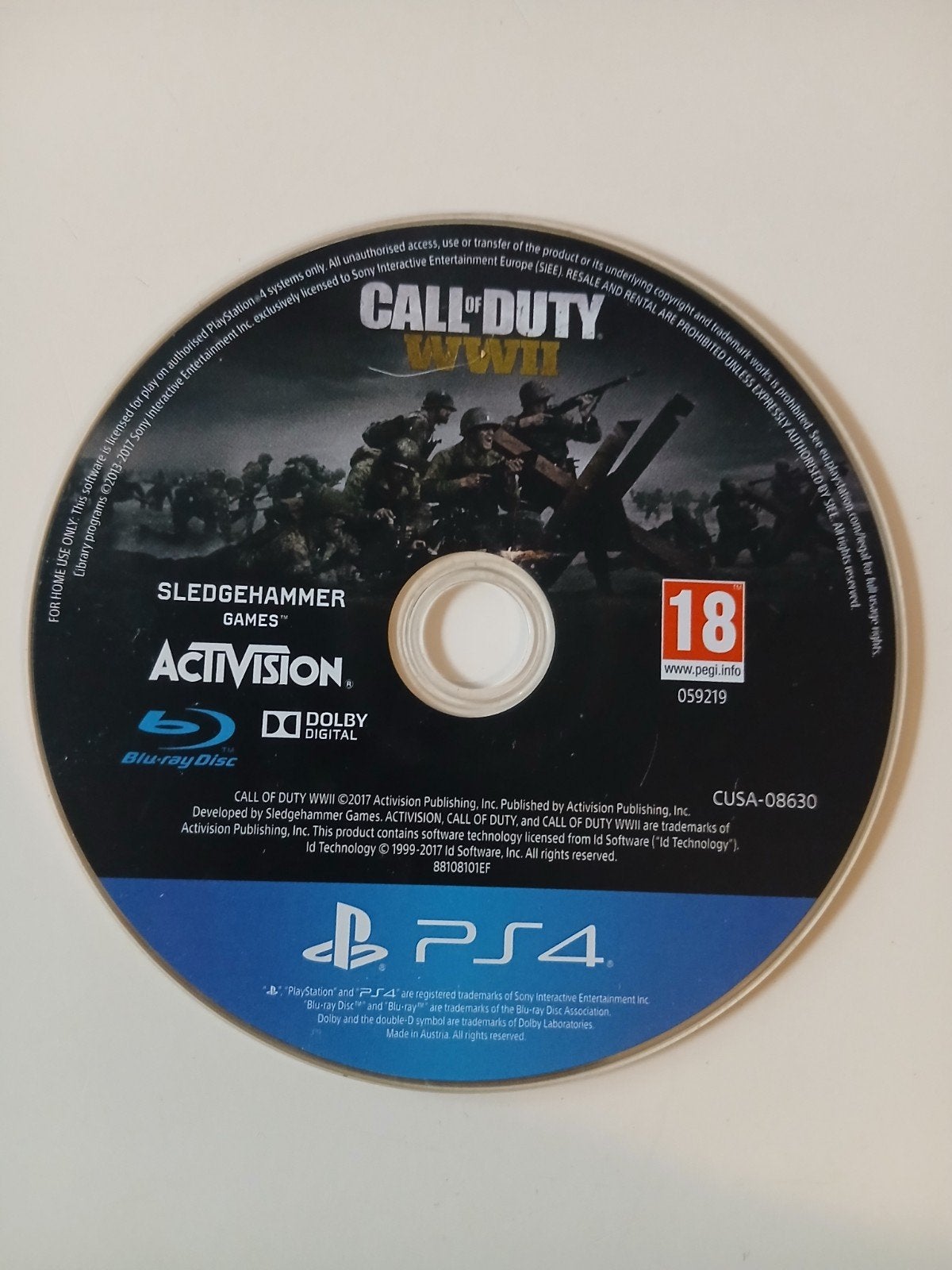Call of Duty WW2 - Disc Only Playstation 4 Game, Spelcomputers en Games, Games | Sony PlayStation 4, Vanaf 18 jaar, Shooter, 1 speler