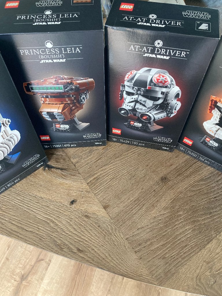 LEGO StarWars Helmen: Captain Rex Princess Leia AT-AT Driver, Ophalen, Inclusief extra onderdelen, Star Wars, Lego