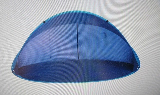 Handige Blauwe pop up strandtent Nieuw, Caravans en Kamperen, Ophalen of Verzenden, Nieuw
