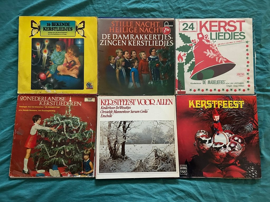 25 LP's Kerstmuziek kinder(koor) (ook per stuk te koop), Diversen, Kerst, Ophalen of Verzenden, Gebruikt