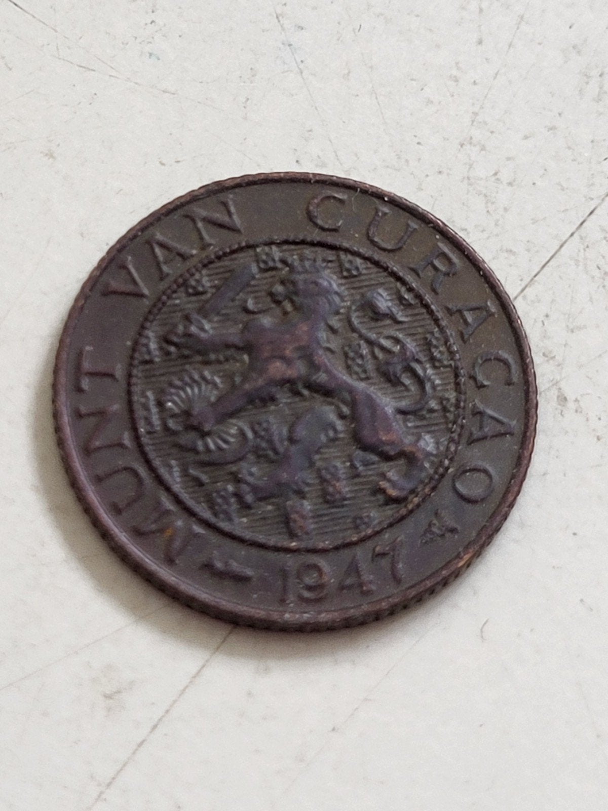 Munt van Curaçao 1 Cent 1947, Ophalen of Verzenden