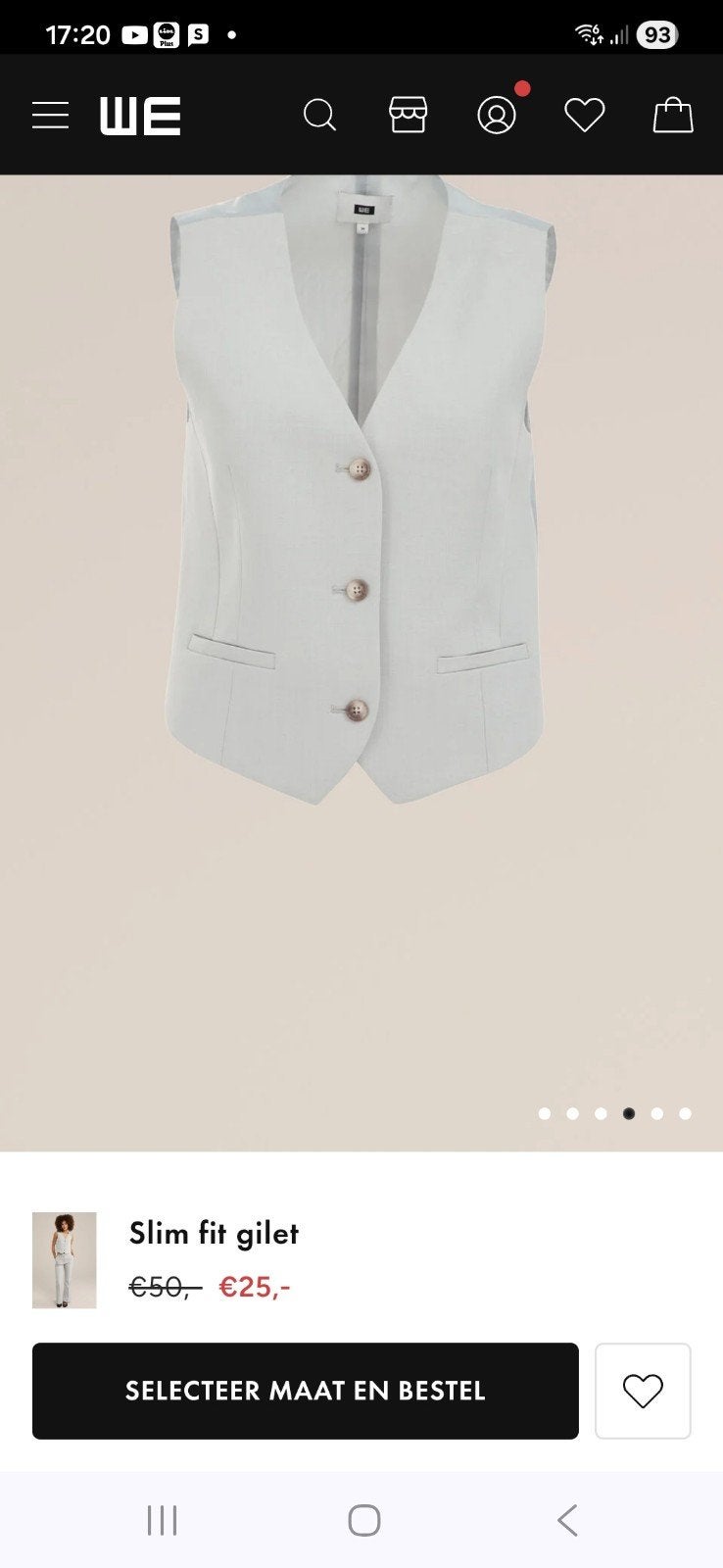 Mooie gilet, Ophalen of Verzenden, Zo goed als nieuw, Maat 46/48 (XL) of groter, Wit