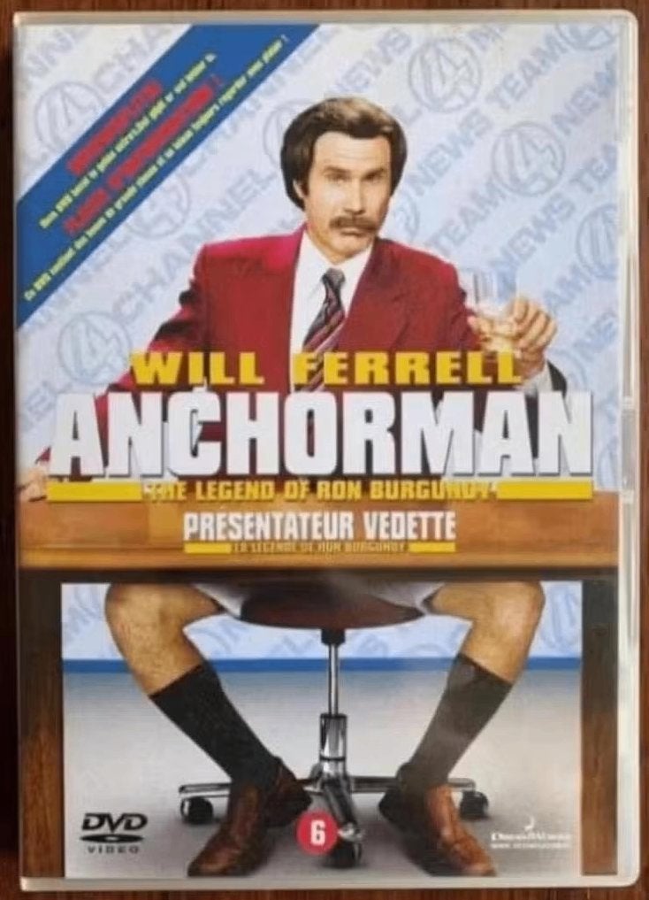 DVD Anchorman - the legend of Ron Burgundy; Will Ferrell, Vanaf 6 jaar, Ophalen of Verzenden, Zo goed als nieuw