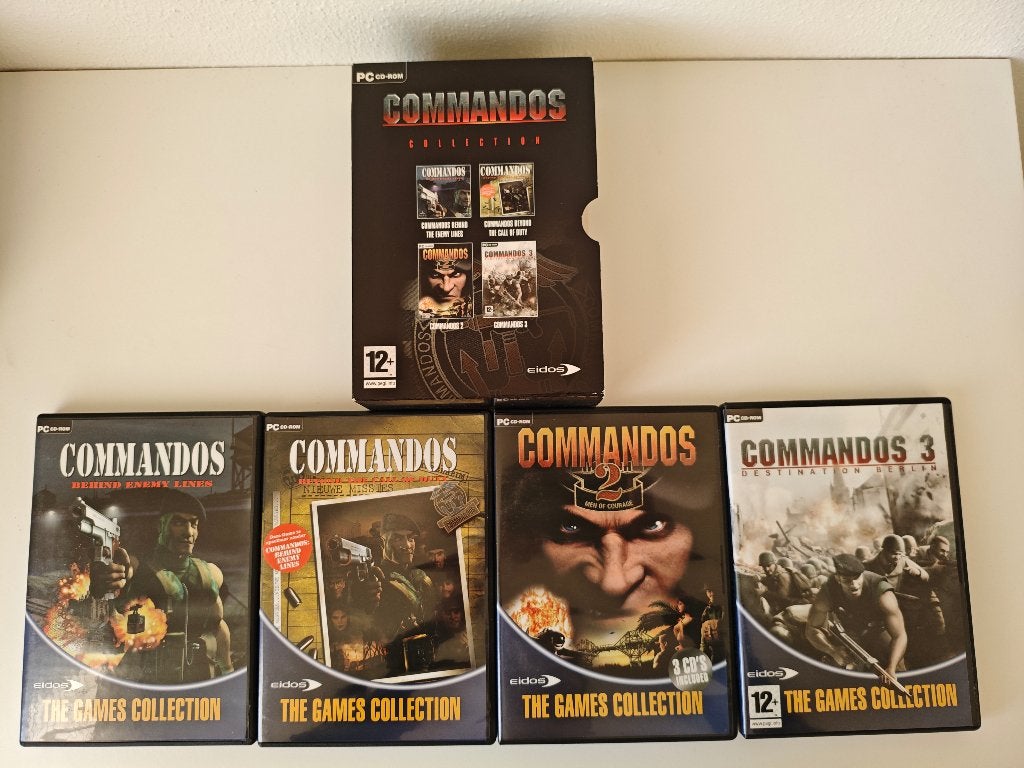 Commandos 1, 2, 3 Collection PC Game Spel, 1 speler, Verzenden, Gebruikt, Vanaf 12 jaar