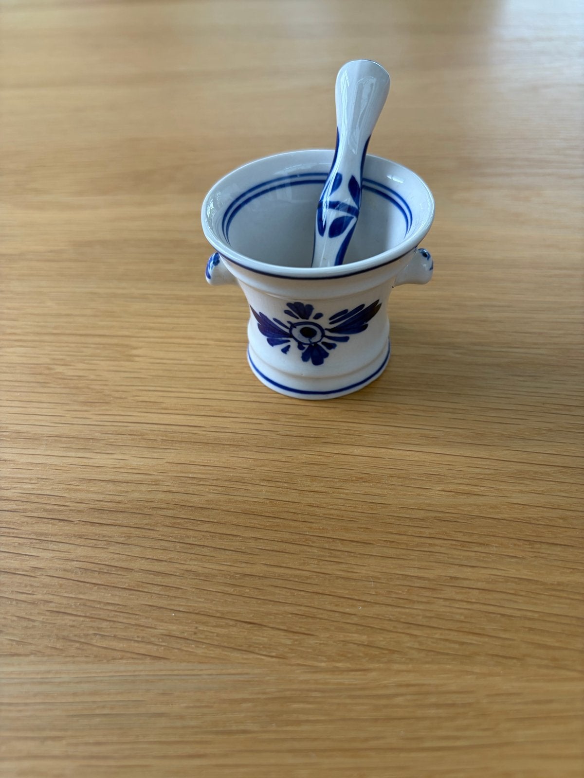 Delfts blauwe vijzel met stamper - ELESVA HOLLAND, Ophalen of Verzenden