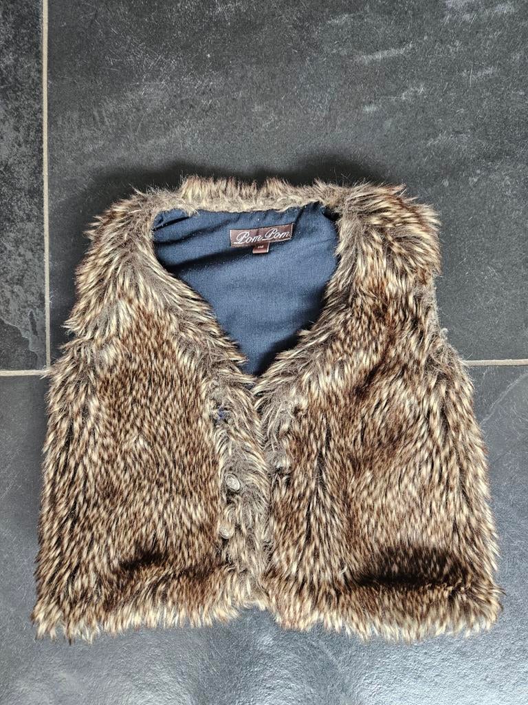 Fluffy gilet bodywarmer vestje meisje maat 116, Ophalen of Verzenden, Zo goed als nieuw, Meisje, Trui of Vest