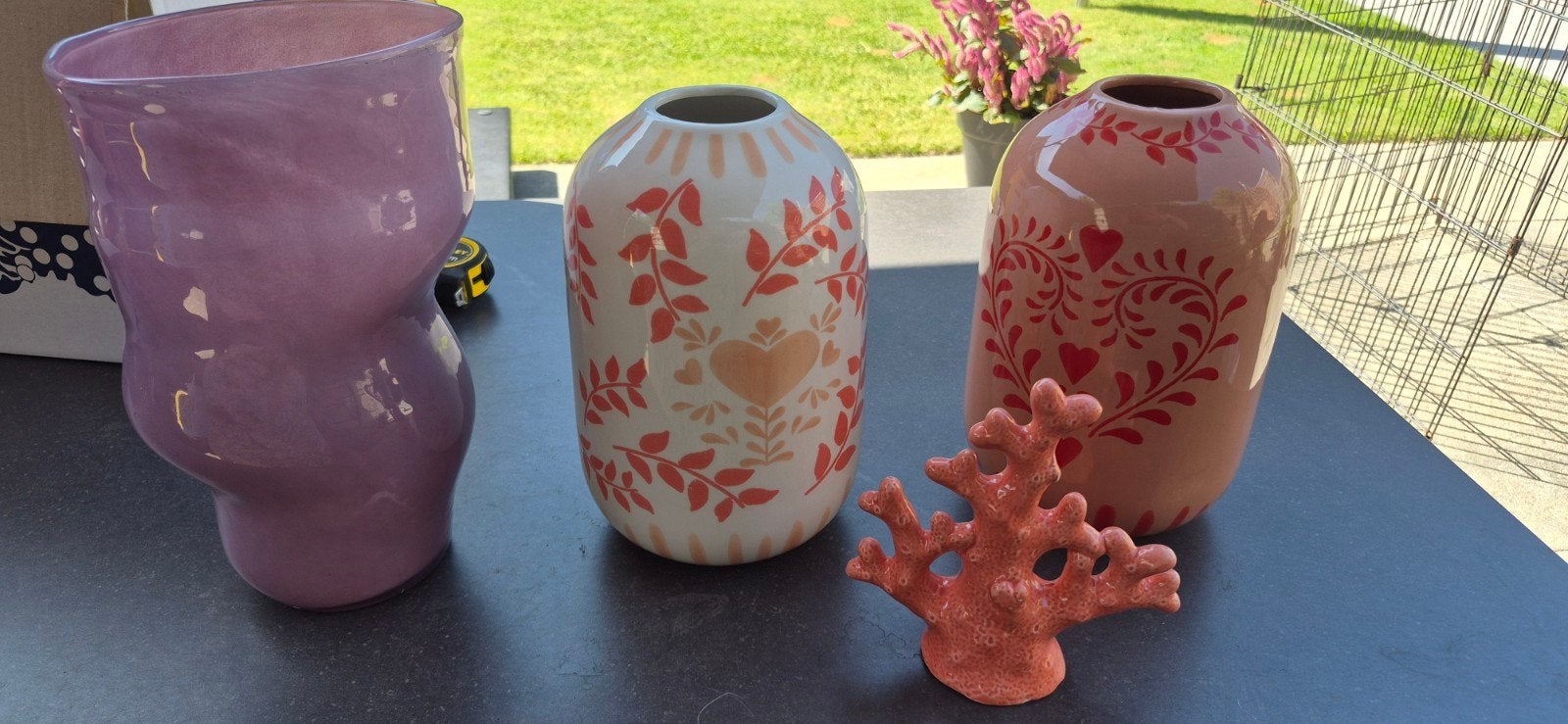 Bloemen vazen Leenbakker en beeldje, Ophalen, Nieuw, Meerkleurig