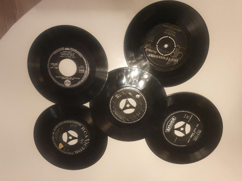 Oude grammofoonplaten divers in koffertje, Cd's en Dvd's, Vinyl | Overige Vinyl, Ophalen, Gebruikt, Overige formaten