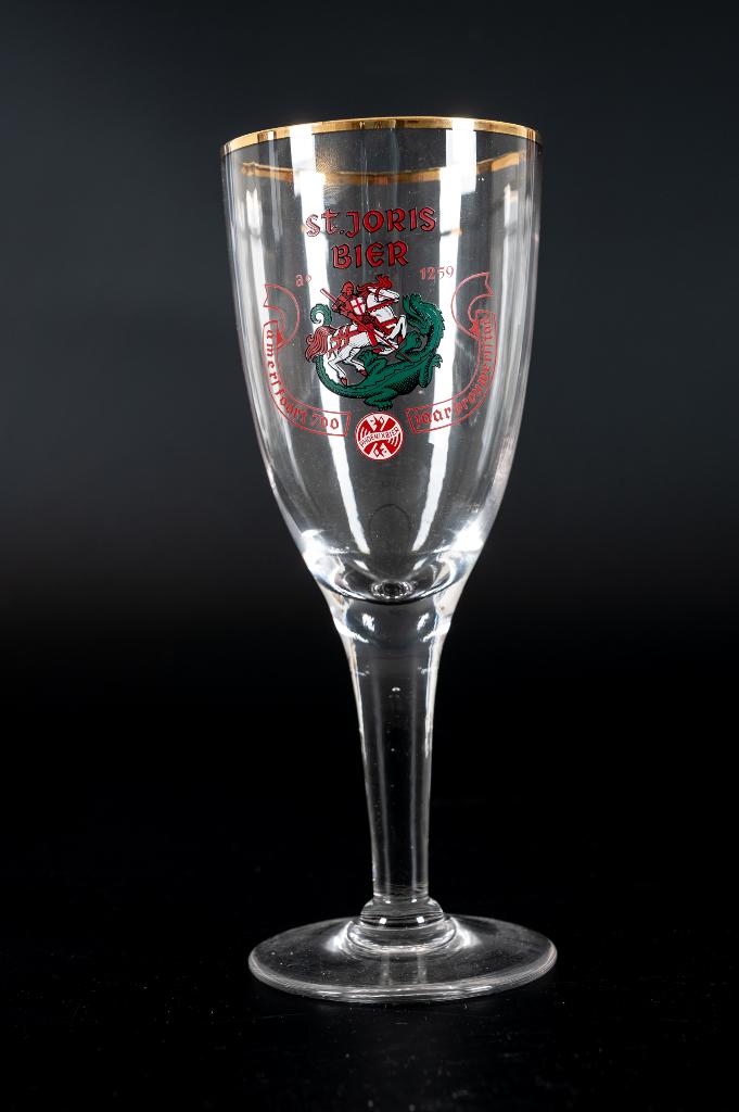 Oud bierglas Phoenix Amersfoort, St Joris Bier, Ophalen of Verzenden, Gebruikt, Glas of Glazen, Overige merken