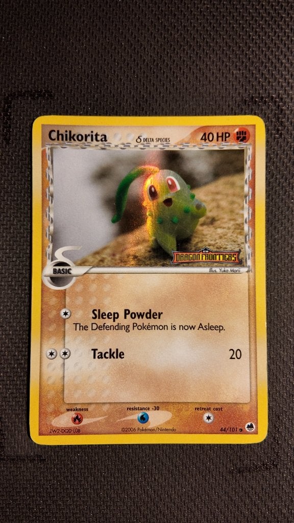 Chikorita δ 44 Dragon Frontiers | Pokemon kaart, Ophalen, Zo goed als nieuw, Losse kaart, Foil