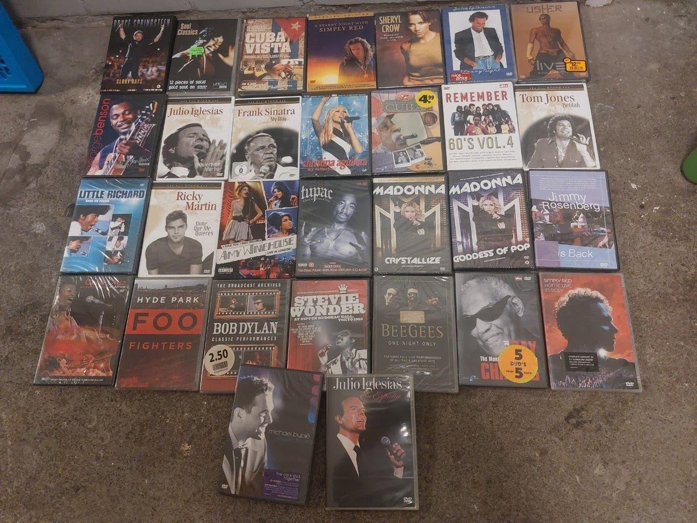 Muziek DVDs. 30 verschillende, Alle leeftijden, Ophalen of Verzenden, Zo goed als nieuw, Concert