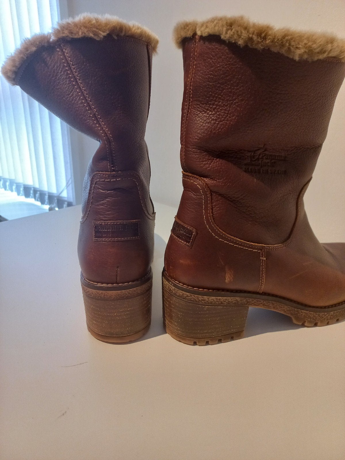 te koop leren Panama jack laarzen, Ophalen, Hoge laarzen, Bruin, Zo goed als nieuw