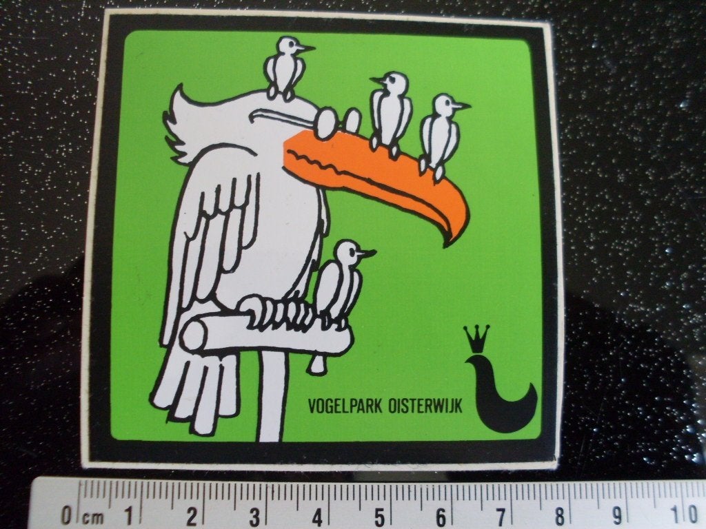 sticker vogelpark oisterwijk logo humor, Verzamelen, Verzenden, Zo goed als nieuw, Bedrijf of Vereniging
