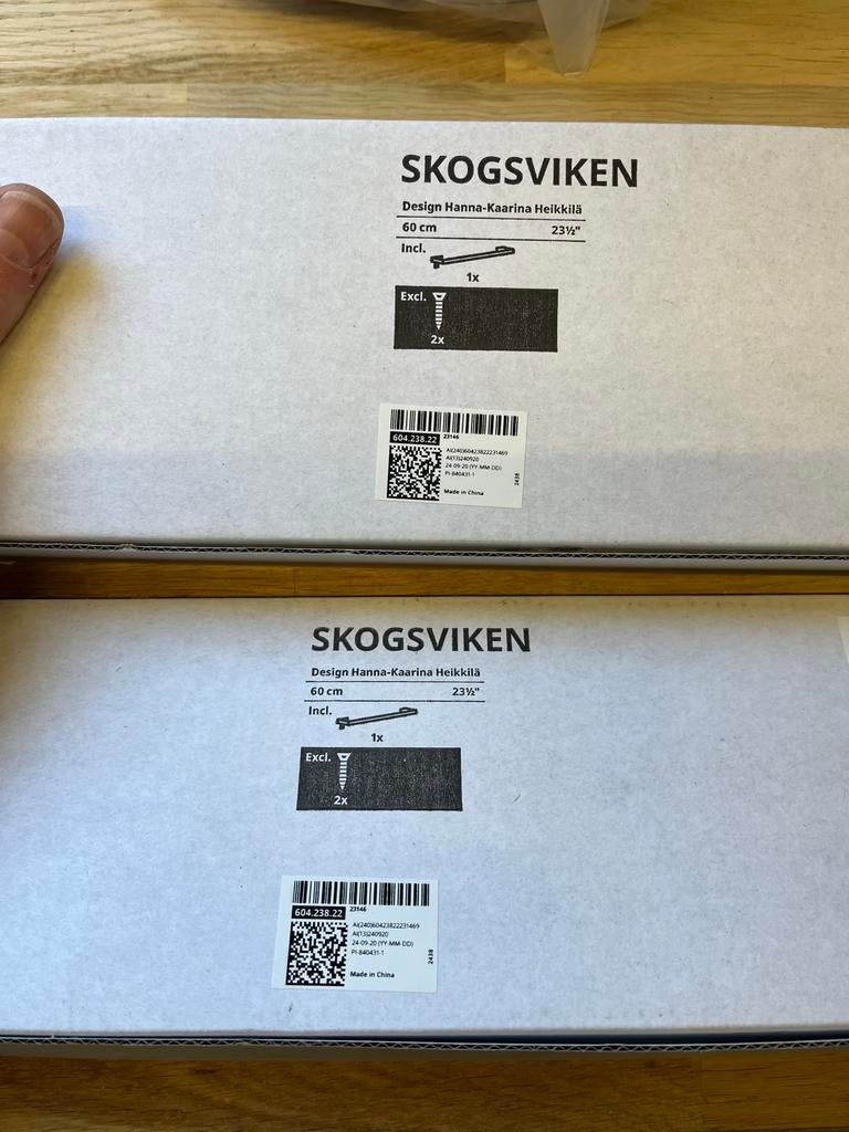 IKEA SKOGSVIKEN Handdoekrek 60 cm (2 stuks), Ophalen of Verzenden, Nieuw