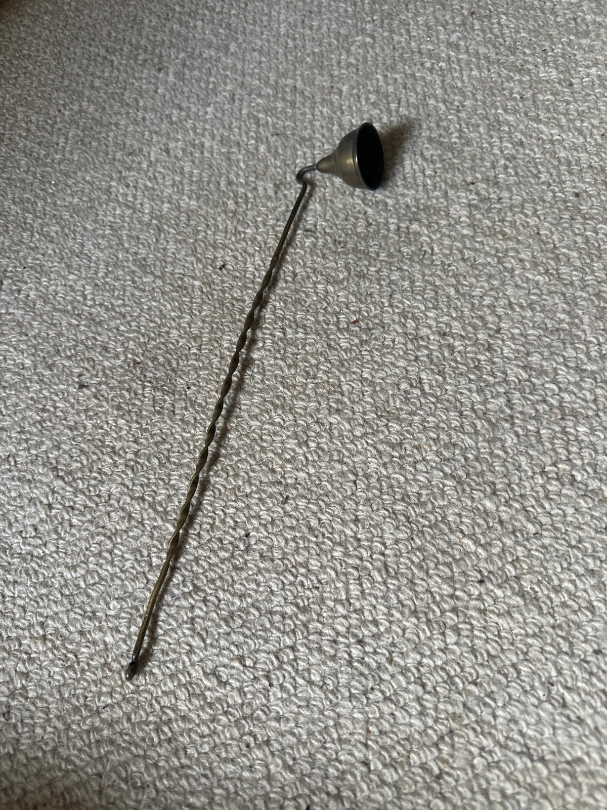 Antieke kaarsendover met gedraaide steel, Ophalen of Verzenden