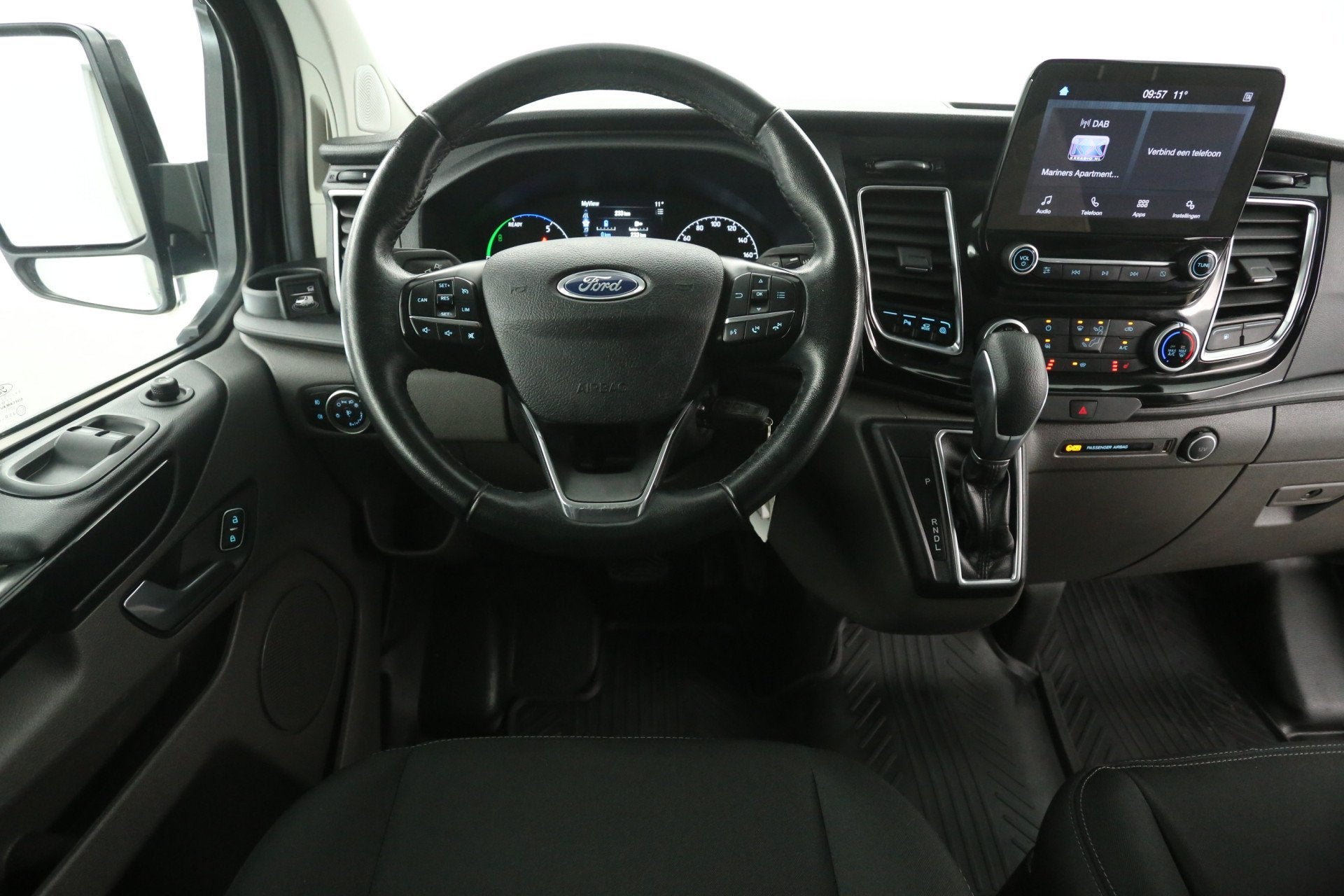 Ford Transit Custom Ecoboost PHEV L1H1 | Airco | Camera | Cr, Auto's, Bestelauto's, Stof, Gebruikt, Euro 6, Zwart