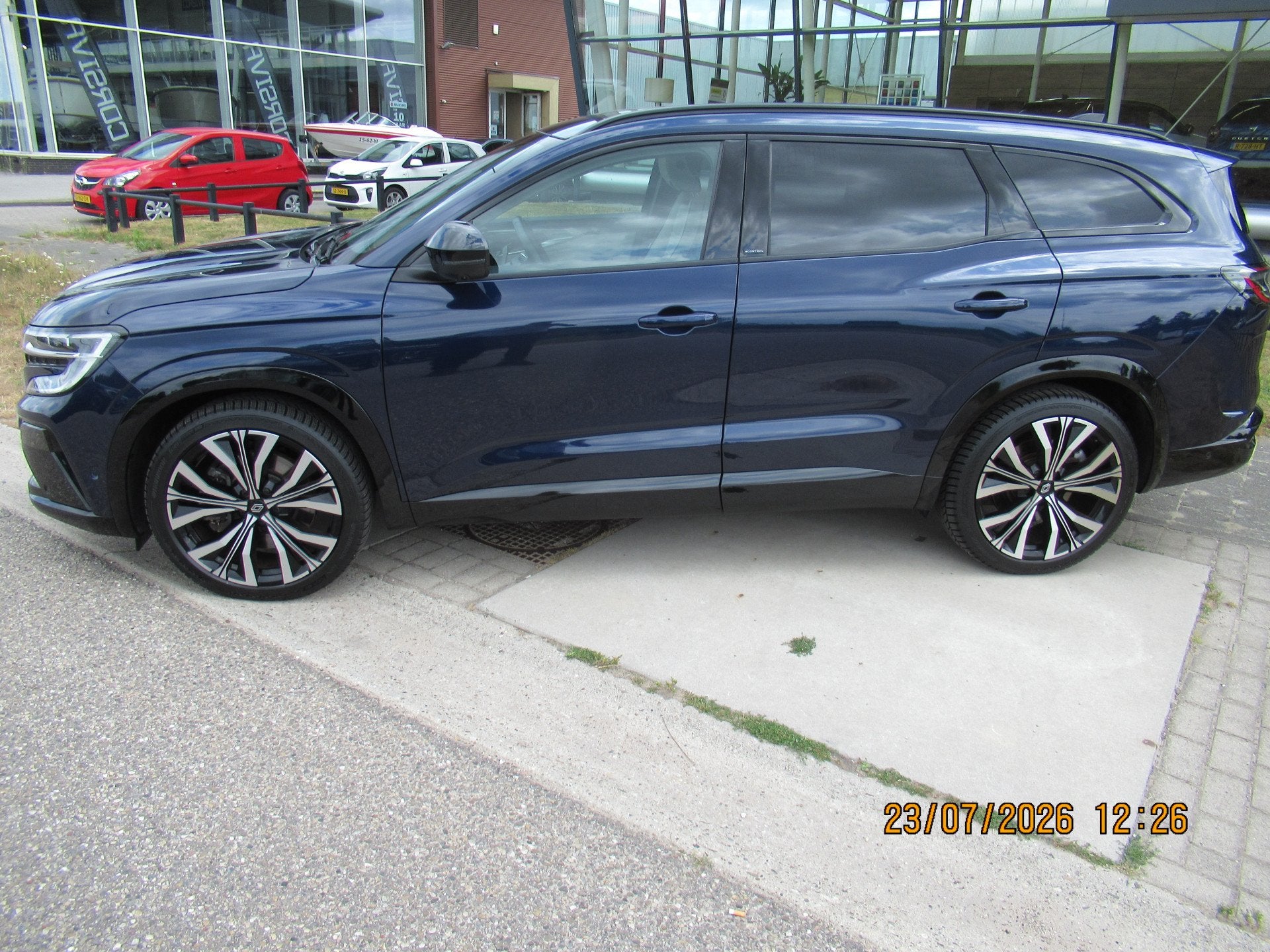 Renault Espace E-Tech full hybrid 200 iconic 7p. Panorama/ H, Auto's, 12 maanden, Euro 6, 1199 cc, Blauw