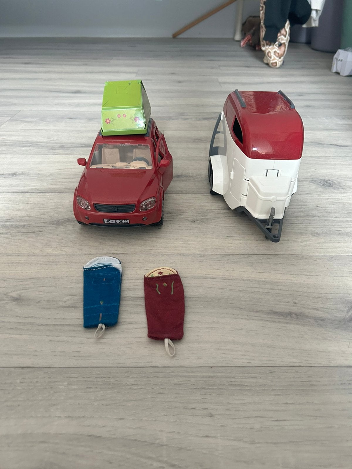 Schleich auto met trailer, Ophalen, Zo goed als nieuw