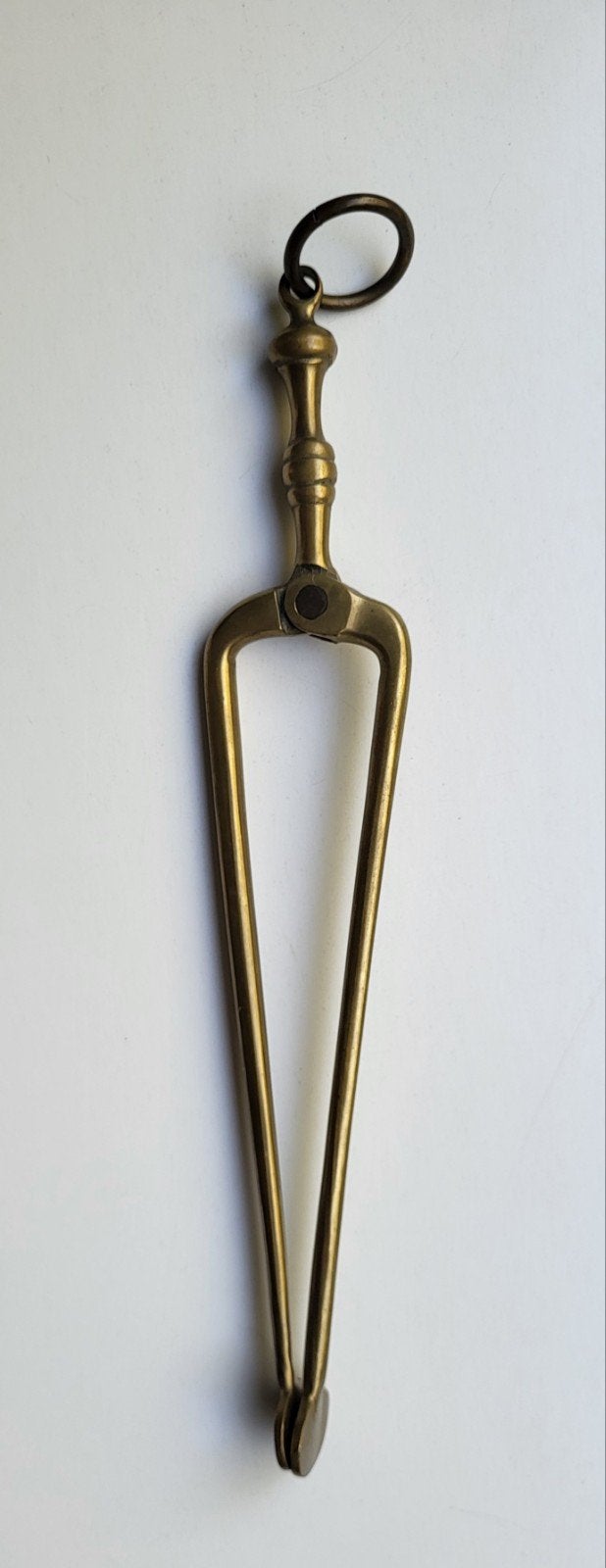 Kleine oude koperen haardtang, Ophalen of Verzenden