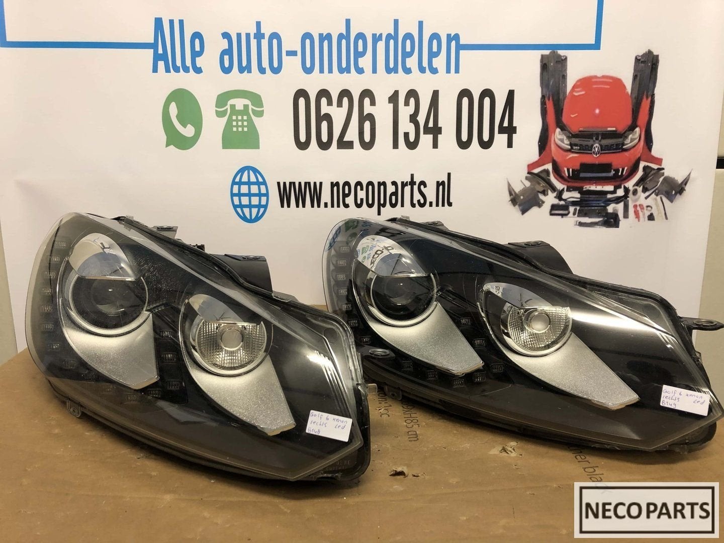 Vw golf 6 xenon led koplamp origineel rechts, Auto-onderdelen, Gebruikt, -, Volkswagen, -