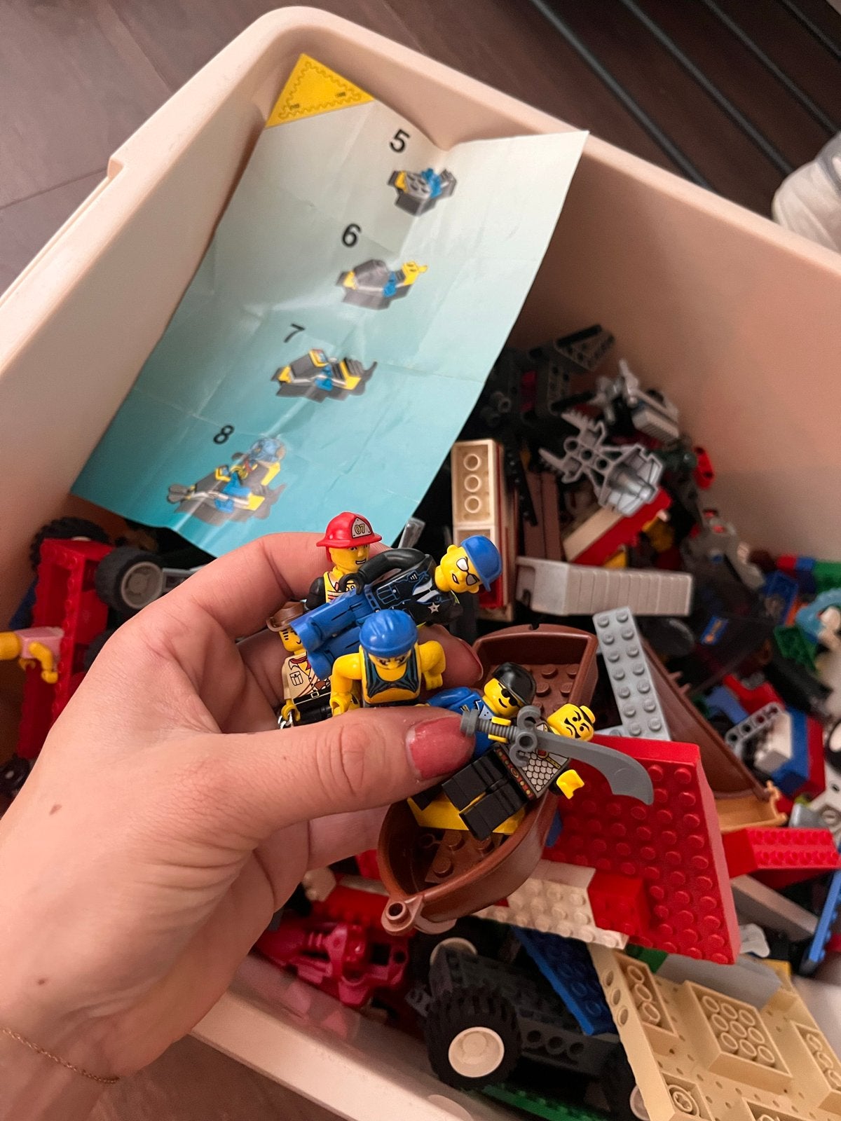 Grote bak vol diverse LEGO: auto's, minifiguren, dieren, Kinderen en Baby's, Speelgoed | Duplo en Lego, Ophalen, Inclusief minifiguren