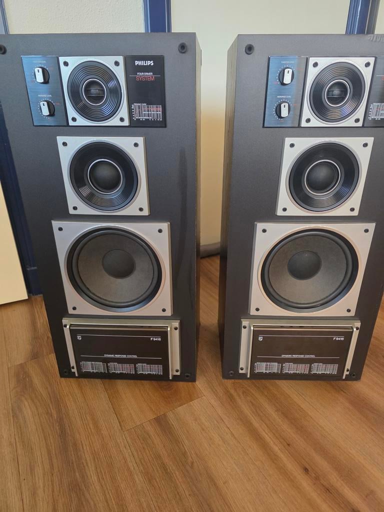PHILIPS F9416 refurbished, Audio, Tv en Foto, Luidsprekers, Ophalen, Minder dan 60 watt, Front, Rear of Stereo speakers, Philips