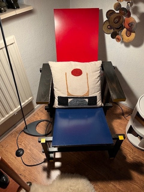 ORIGINELE Gerrit Rietveld fauteuil Red & Blue Cassina, Ophalen, Gebruikt, Knoll cassina vitra gelderland artifort pastoe brutalist