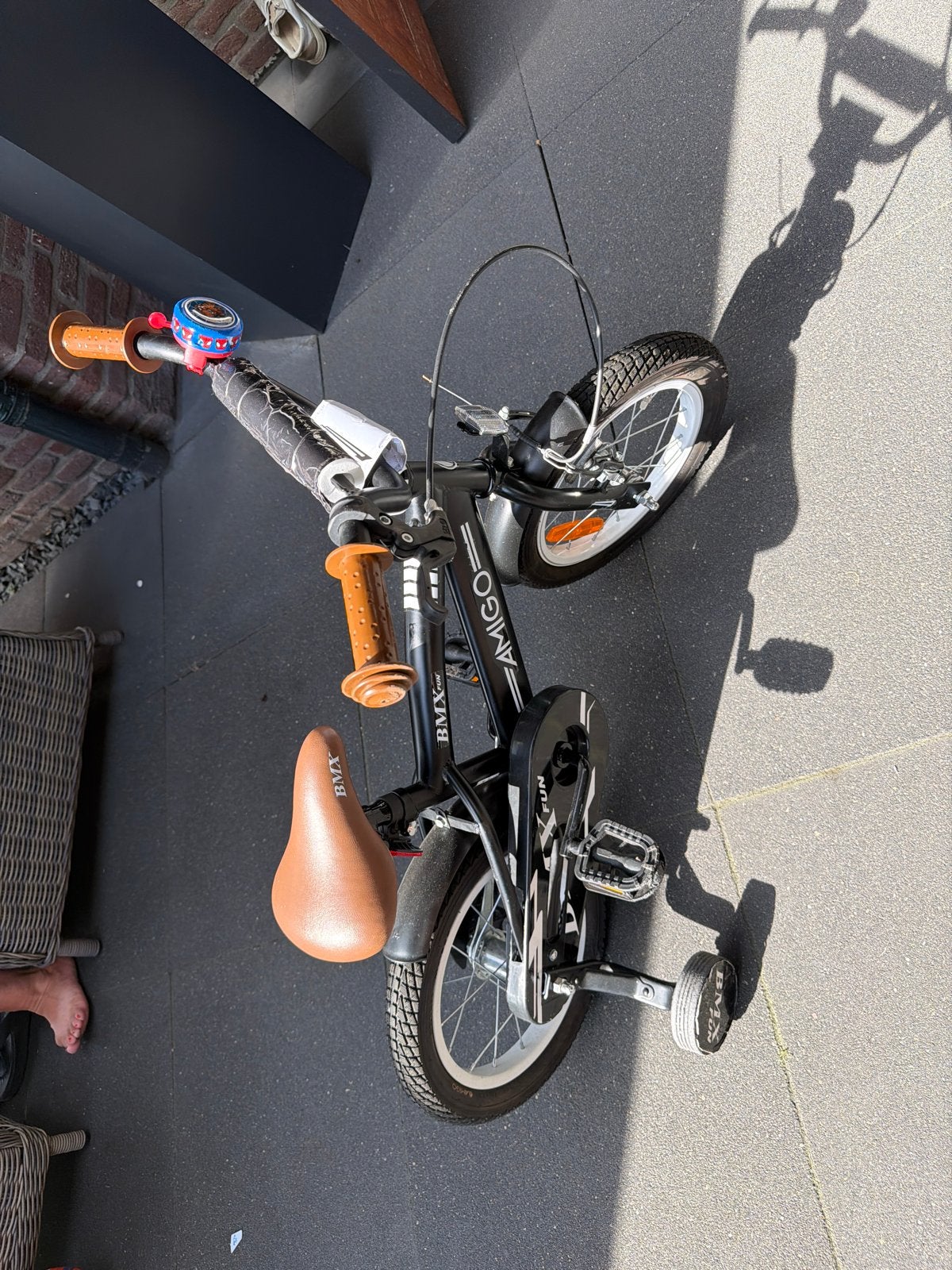 Amigo BMX Fun kinderfiets 12 inch met zijwieltjes, Fietsen en Brommers, Fietsen | Kinderfietsjes, Zijwieltjes, Velgrem, Ophalen of Verzenden