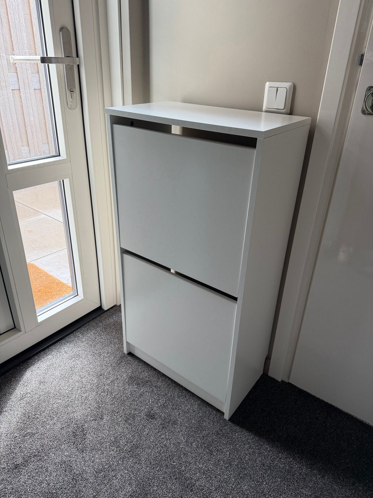 IKEA BISSA Schoenenkast 2 vakken, wit, 49x28x93 cm, Huis en Inrichting, Kasten | Schoenenkasten, Ophalen, Zo goed als nieuw