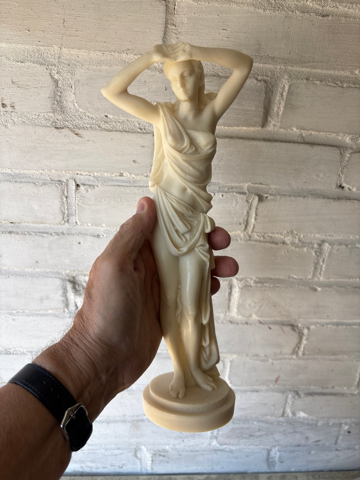 Albasten beeld Griekse vrouw godin, Ophalen, Handgemaakt, 20 - 50 cm, Steen of Keramiek