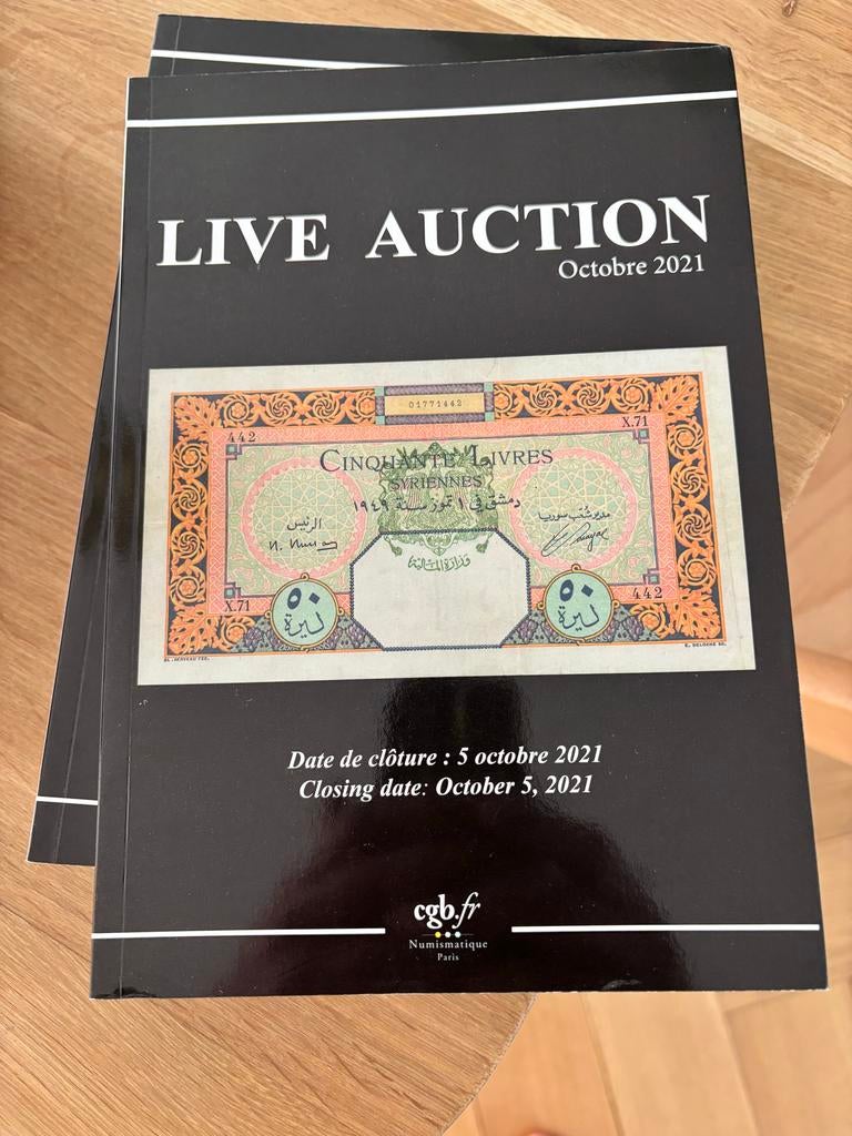 CGB Numismatique Parijs Live Veiling Catalogus Oktober 2021, Ophalen