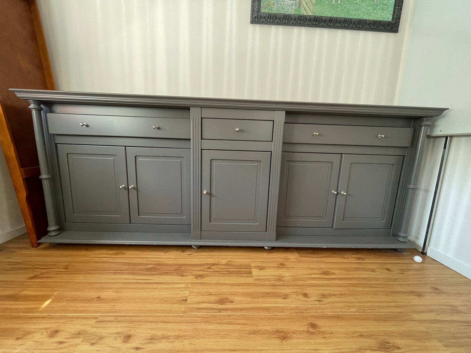 Breed dressoir, onderdeel van een set, Ophalen, Gebruikt, 200 cm of meer, Met lade(s)