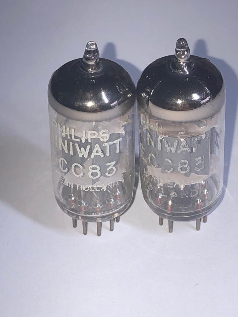 Philips Miniwatt ECC83 buizen (2 stuks), Audio, Tv en Foto, Radio's, Ophalen of Verzenden, Zo goed als nieuw, Overige typen
