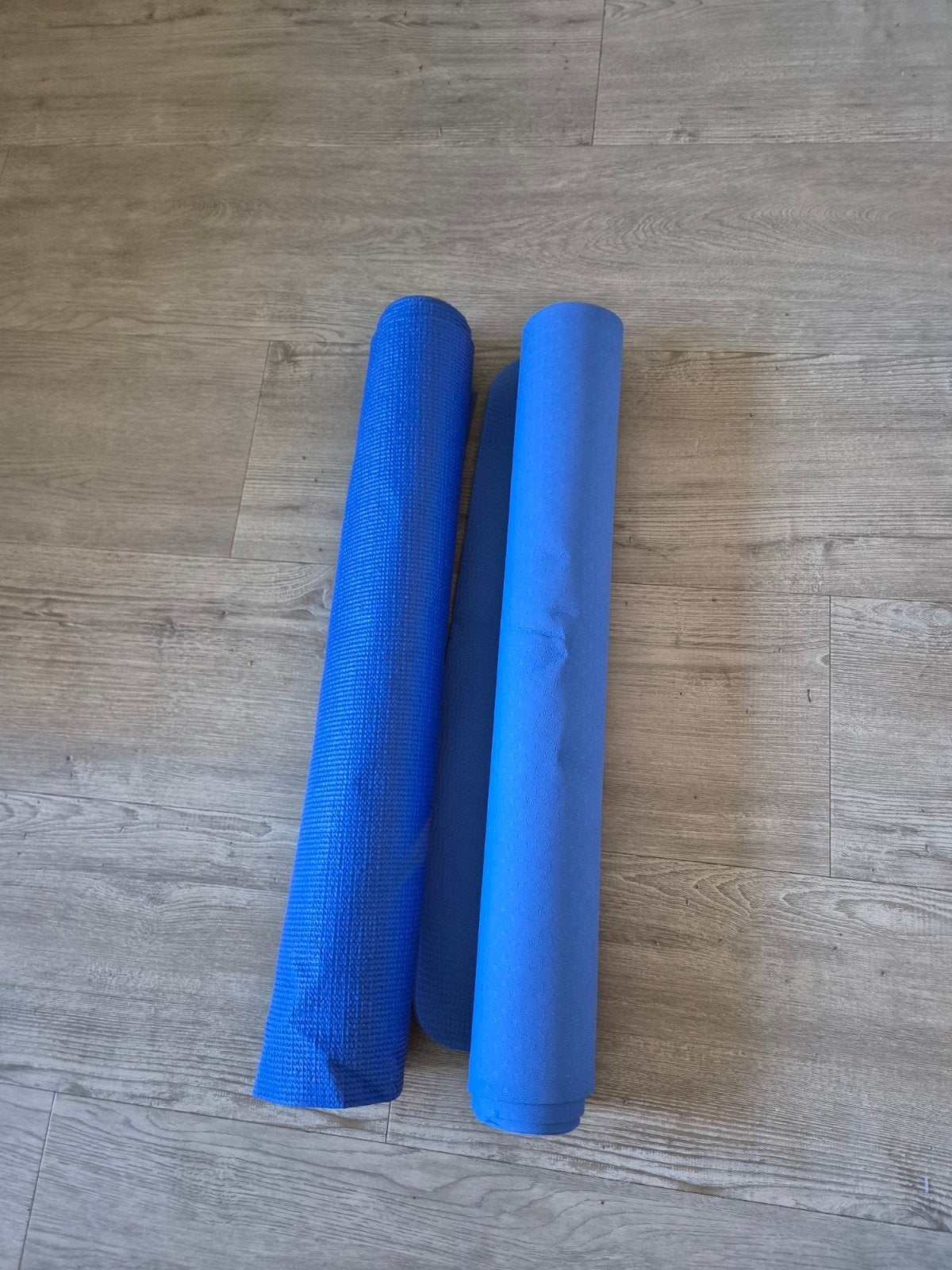 2x Blauwe Yogamatten - Sport & Yoga Matten 60 x 170-180cm, Ophalen of Verzenden, Gebruikt, Yogamat