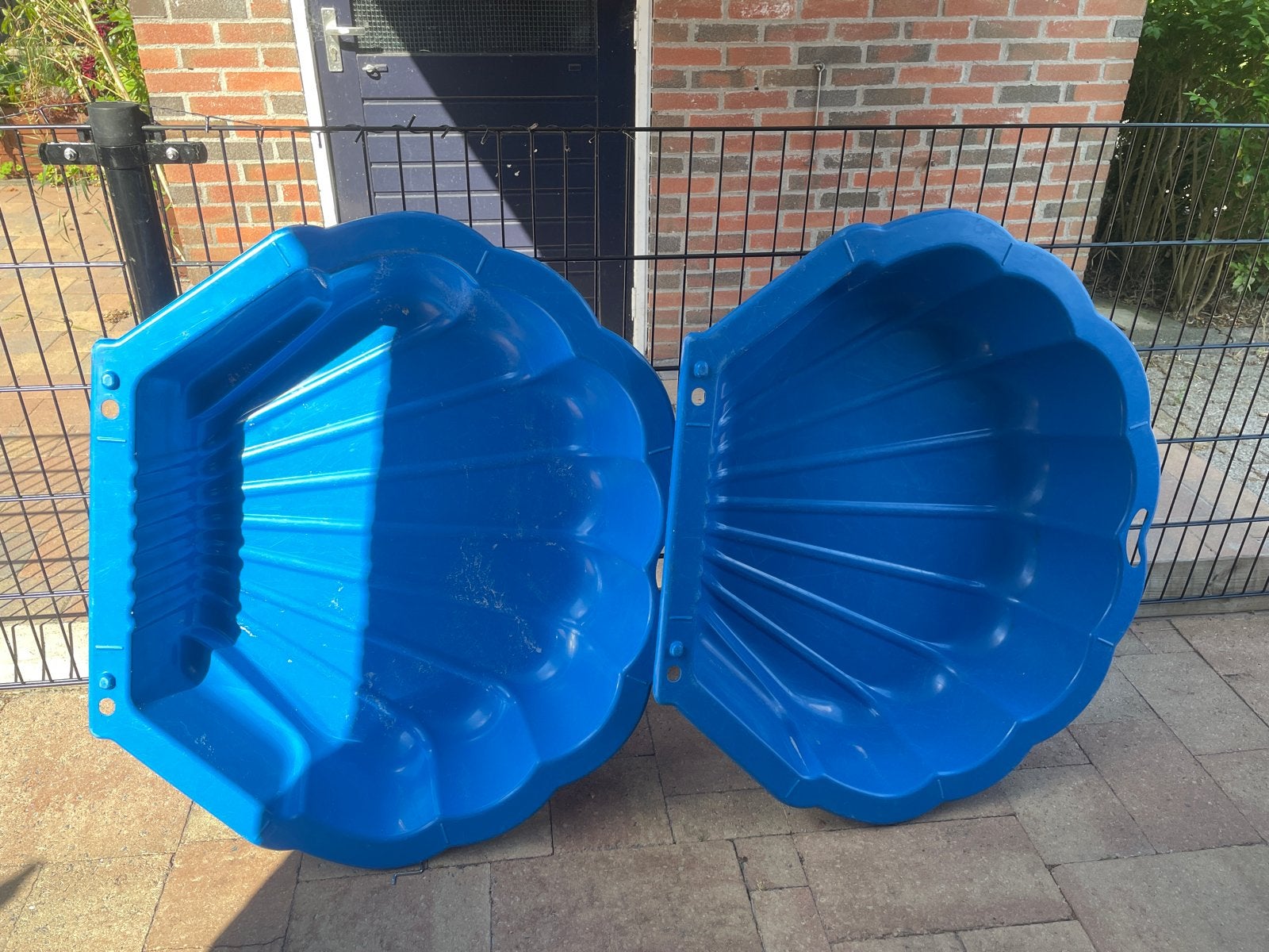 Blauwe Schelpzandbak - Ideaal voor Zand en Waterpret, Ophalen, Gebruikt
