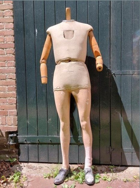 Oude Antieke Mannequin Paspop Pierre Imans Paris, Ophalen of Verzenden