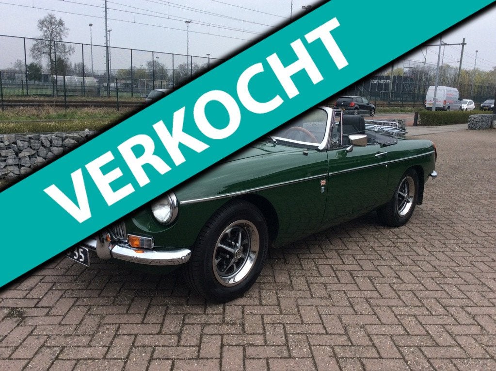 MG B type 1.8 Roadster, Auto's, MG, Bedrijf, B, Open dak, Benzine, Cabriolet, Handgeschakeld, Geïmporteerd, Groen, Zwart, Achterwielaandrijving
