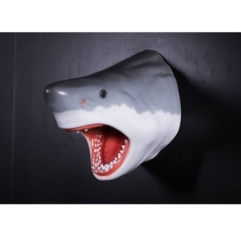 Shark Great White Head 25 cm - Haaienkop deco polyester, Ophalen, Nieuw, Overige soorten, Overige typen