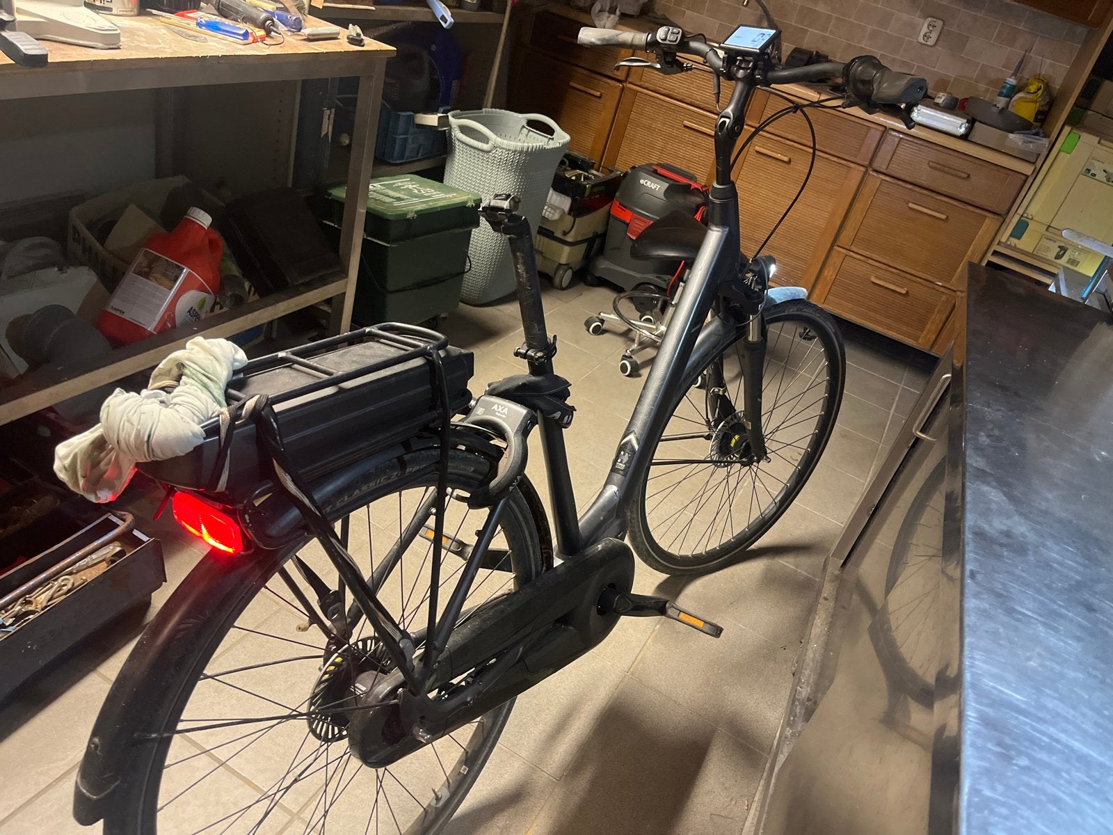 Giant elektrische fiets met Yamaha motor, Ophalen, Gebruikt, Giant, 50 km per accu of meer